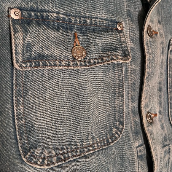 ‼️SOLD‼️ PRL Vintage Chief Indian Head Native American Jean Jacket Large - Picture 6 of 10